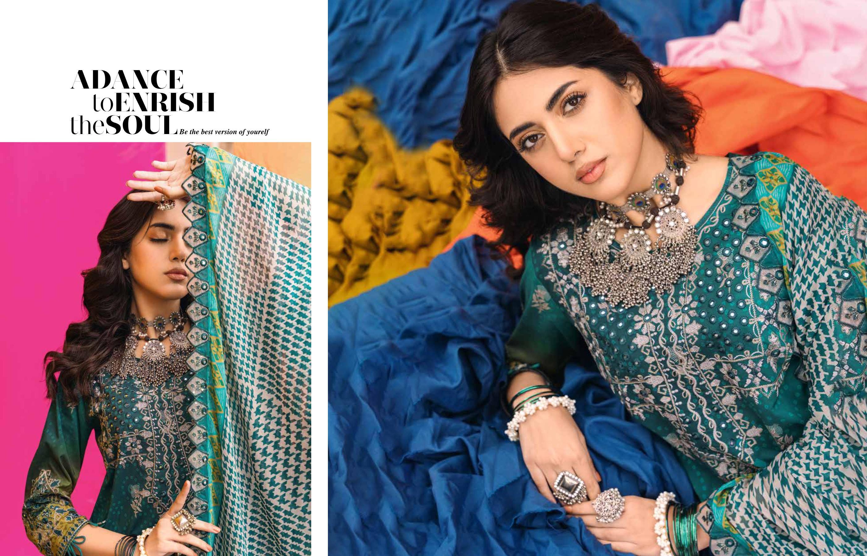Eid Dress For Womens - Pakistani Embroidered Lawn Ramadan Partywear Festival Suits Printed Chunri Dress In Medium & Large Size
