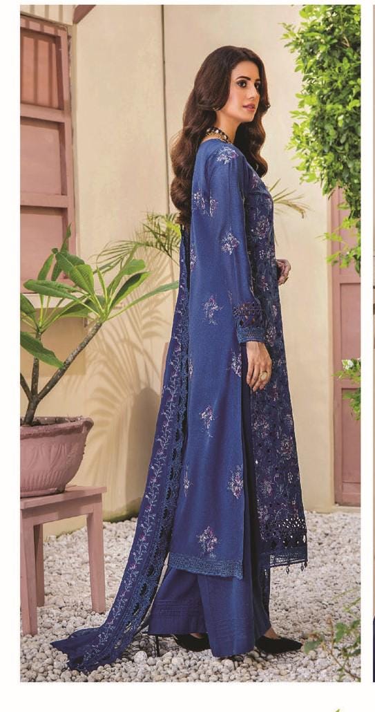 Eid Dress For Womens - Pakistani Embroidered Karandi Ramadan Partywear Festival Suits Salwar Kameez Suit In Large Size By Rumli