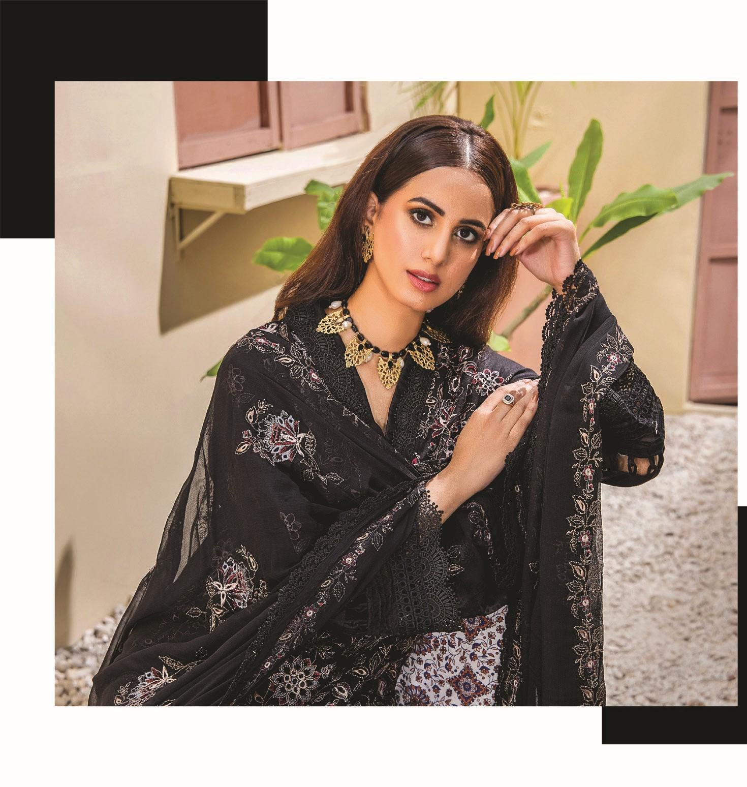 Eid Dress For Womens - Pakistani Embroidered Karandi Ramadan Partywear Festival Suits Salwar Kameez Suit In Large Size By Rumli
