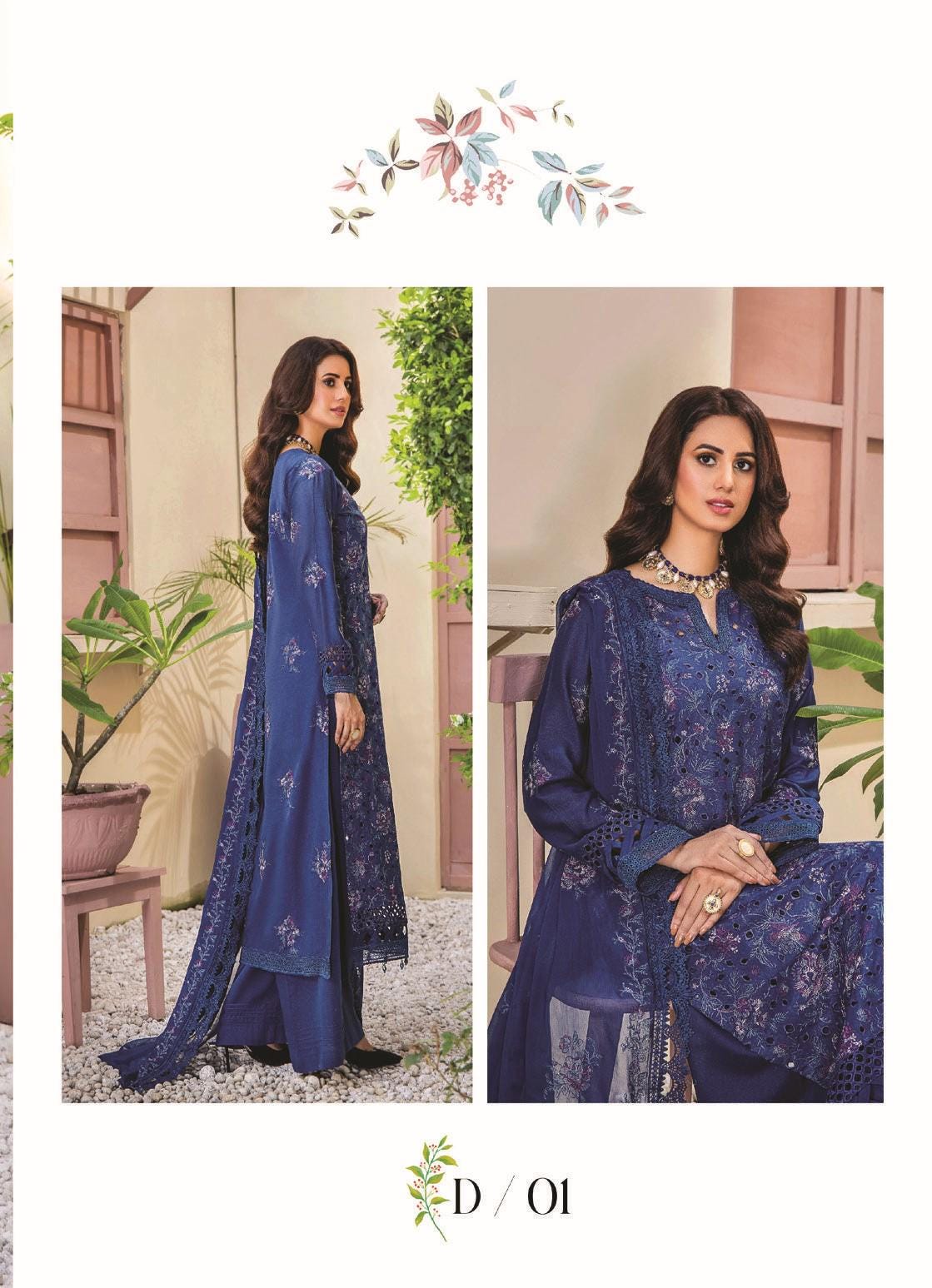Eid Dress For Womens - Pakistani Embroidered Karandi Ramadan Partywear Festival Suits Salwar Kameez Suit In Large Size By Rumli
