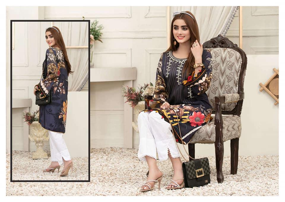 Eid Dress For Womens - Pakistani Embroidered Lawn Kurti for Girls Ramadan Partywear Festival Suits Kurti Available In Small & Medium Size