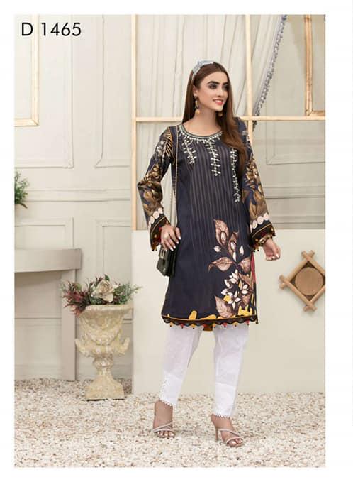Eid Dress For Womens - Pakistani Embroidered Lawn Kurti for Girls Ramadan Partywear Festival Suits Kurti Available In Small & Medium Size