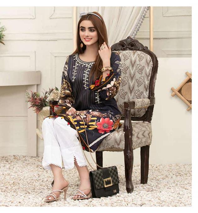 Eid Dress For Womens - Pakistani Embroidered Lawn Kurti for Girls Ramadan Partywear Festival Suits Kurti Available In Small & Medium Size
