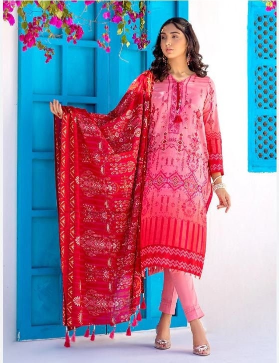 Eid Unstitched Eid Partywear Dress Pakistani Branded Designer Dress Unstitched 3pc Dress Dailywear Lawn Dress Unstitched Salwar Kameez Suit