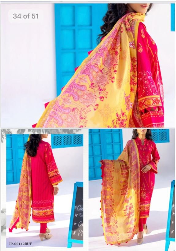 Eid Unstitched Eid Partywear Dress Pakistani Branded Designer Dress Unstitched 3pc Dress Dailywear Lawn Dress Unstitched Salwar Kameez Suit