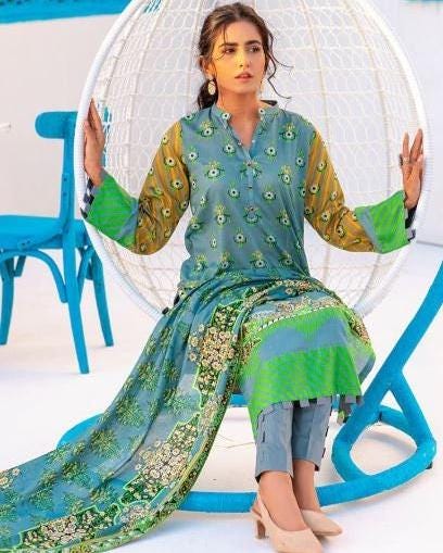 Eid Unstitched Eid Partywear Dress Pakistani Branded Designer Dress Unstitched 3pc Dress Dailywear Lawn Dress Unstitched Salwar Kameez Suit