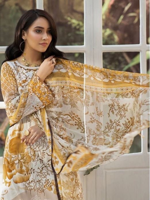 Eid Unstitched Eid Partywear Dress Pakistani Branded Designer Dress Unstitched 3pc Dress Dailywear Lawn Dress Unstitched Salwar Kameez Suit