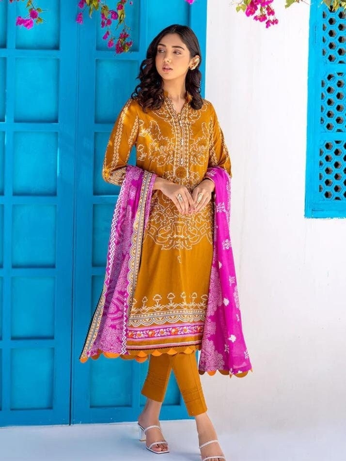Eid Unstitched Eid Partywear Dress Pakistani Branded Designer Dress Unstitched 3pc Dress Dailywear Lawn Dress Unstitched Salwar Kameez Suit