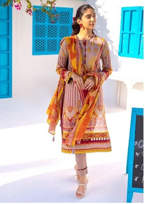 Eid Unstitched Eid Partywear Dress Pakistani Branded Designer Dress Unstitched 3pc Dress Dailywear Lawn Dress Unstitched Salwar Kameez Suit