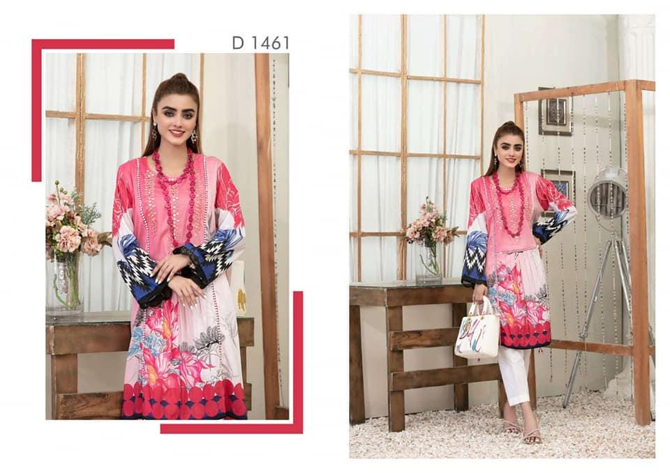 Eid Dress For Womens - Pakistani Embroidered Lawn Kurti for Girls Ramadan Partywear Festival Suits Girls Kurti In Small, Medium & Large Size