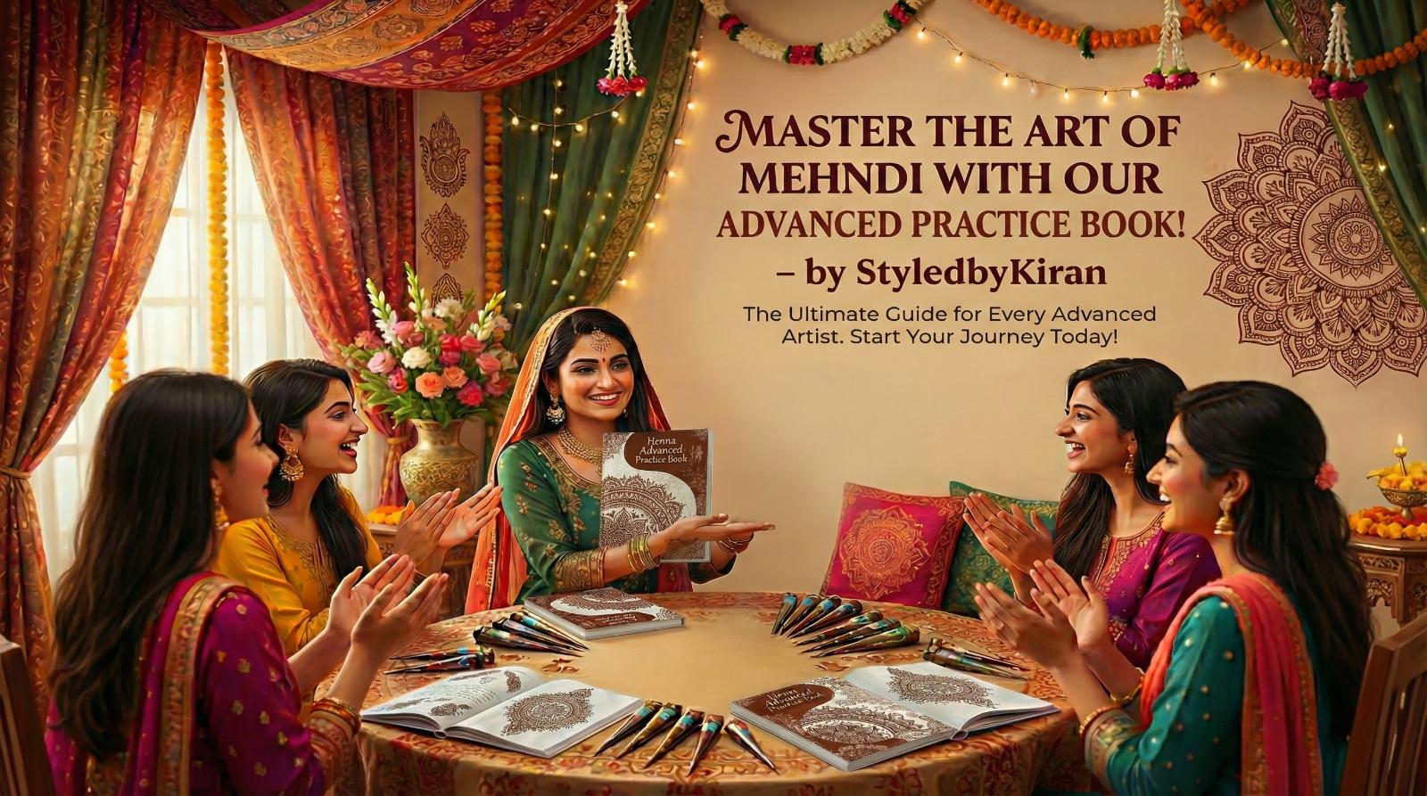 Henna Practice Art Book for Advance – Mehndi Acrylic Sheet And Clip Mehendi Training Kit