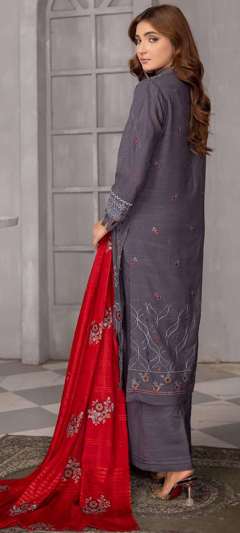 Eid Dress For Womens - Pakistani Embroidered Leather Peach Ramadan Partywear Festival Suits Salwar Kameez Suit In Medium Size