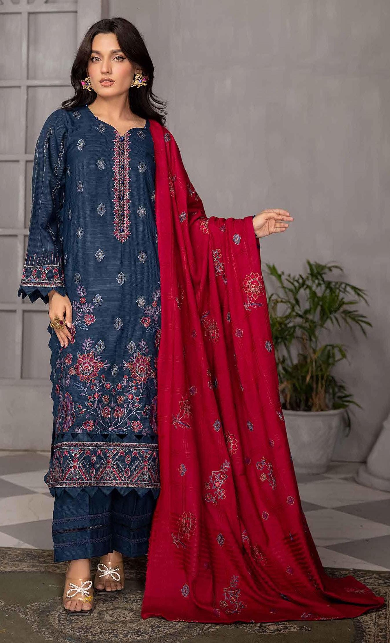 Eid Dress For Womens - Pakistani Embroidered Leather Peach Ramadan Partywear Festival Suits Salwar Kameez Suit In Medium Size