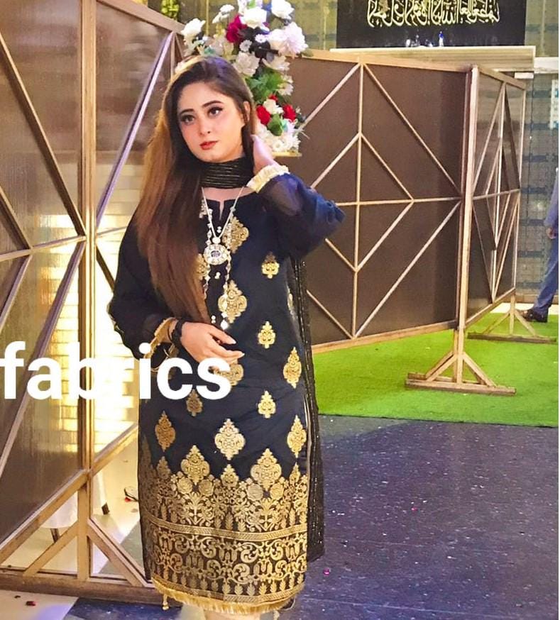 Eid Dress For Womens - Ramadan Partywear Festival Suits Salwar Kameez Suits Jacquard Organza Party Wear Suit In Large Size
