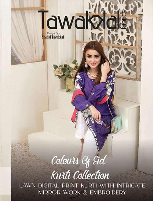 Eid Dress For Womens - Pakistani Embroidered Lawn Kurti for Girls Ramadan Partywear Festival Suits Girls Kurti In Medium & Large Size
