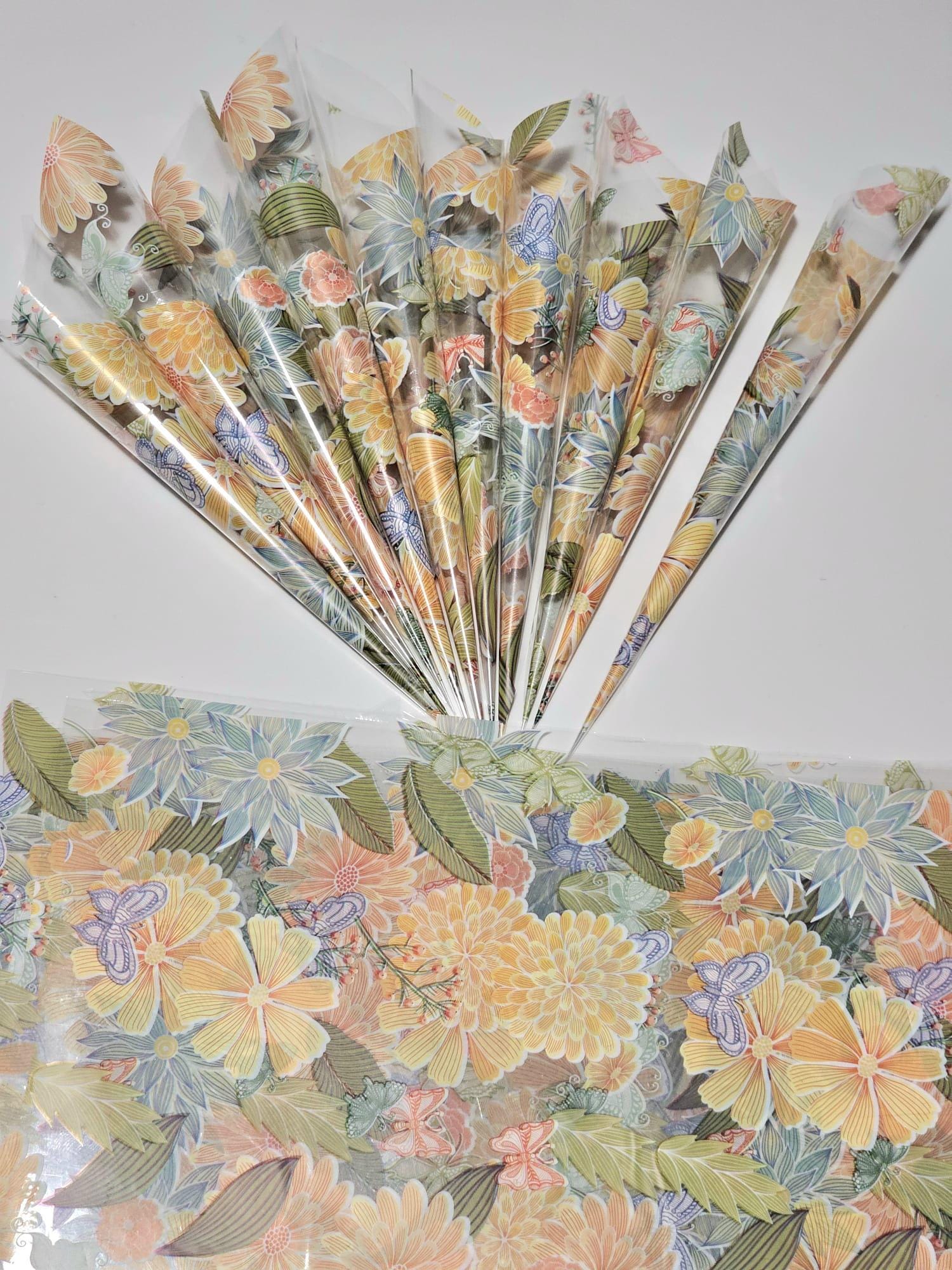 Cellophane Sheets Precut Rerolled Cone Adhesive Coated Sheets For Resin Crafts Easy to Use Cello Sheets Cellophane Rerolled Precut Sheets