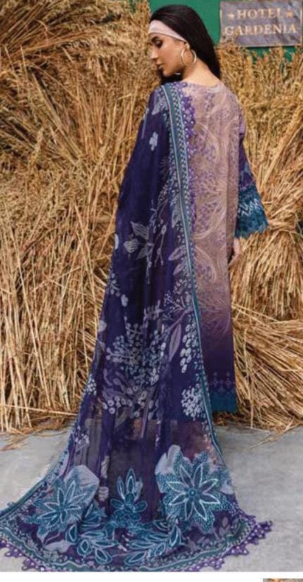 Eid Dress For Womens - Pakistani Embroidered Linen Ramadan Partywear Festival Suits Eid Salwar Kameez Suits in Medium, Large & X-L