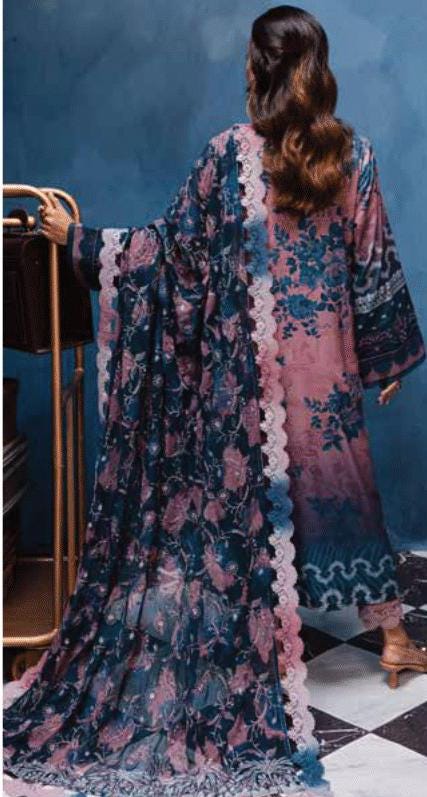 Eid Dress For Womens - Pakistani Embroidered Linen Ramadan Partywear Festival Suits Eid Salwar Kameez Suits in Medium, Large & X-L