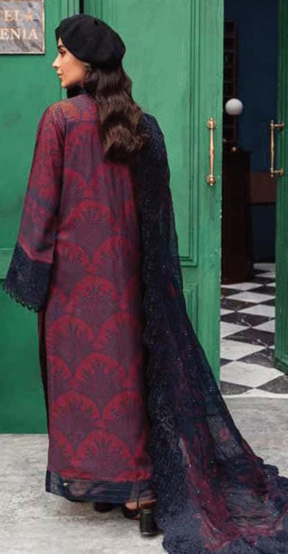 Eid Dress For Womens - Pakistani Embroidered Linen Ramadan Partywear Festival Suits Eid Salwar Kameez Suits in Medium, Large & X-L