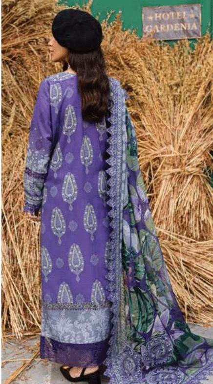 Eid Dress For Womens - Pakistani Embroidered Linen Ramadan Partywear Festival Suits Eid Salwar Kameez Suits in Medium, Large & X-L