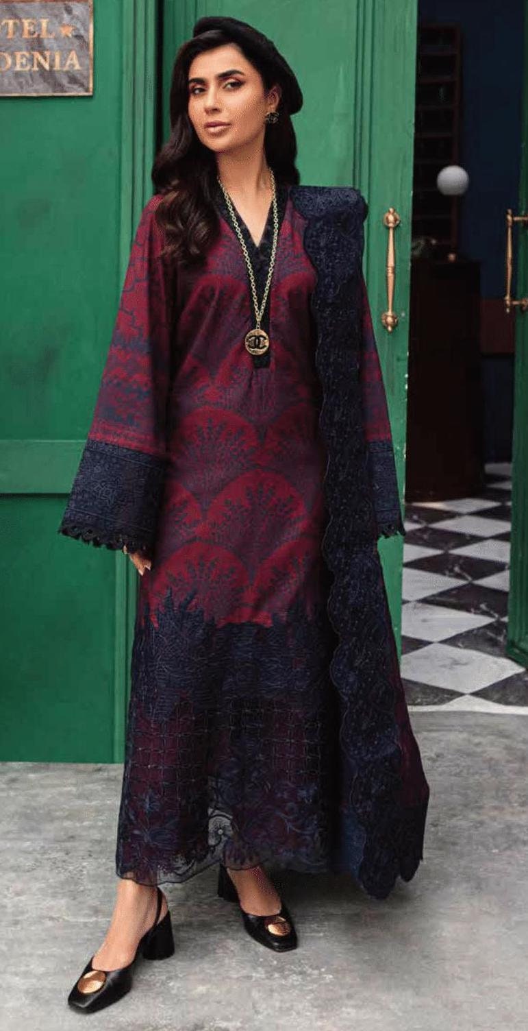 Eid Dress For Womens - Pakistani Embroidered Linen Ramadan Partywear Festival Suits Eid Salwar Kameez Suits in Medium, Large & X-L
