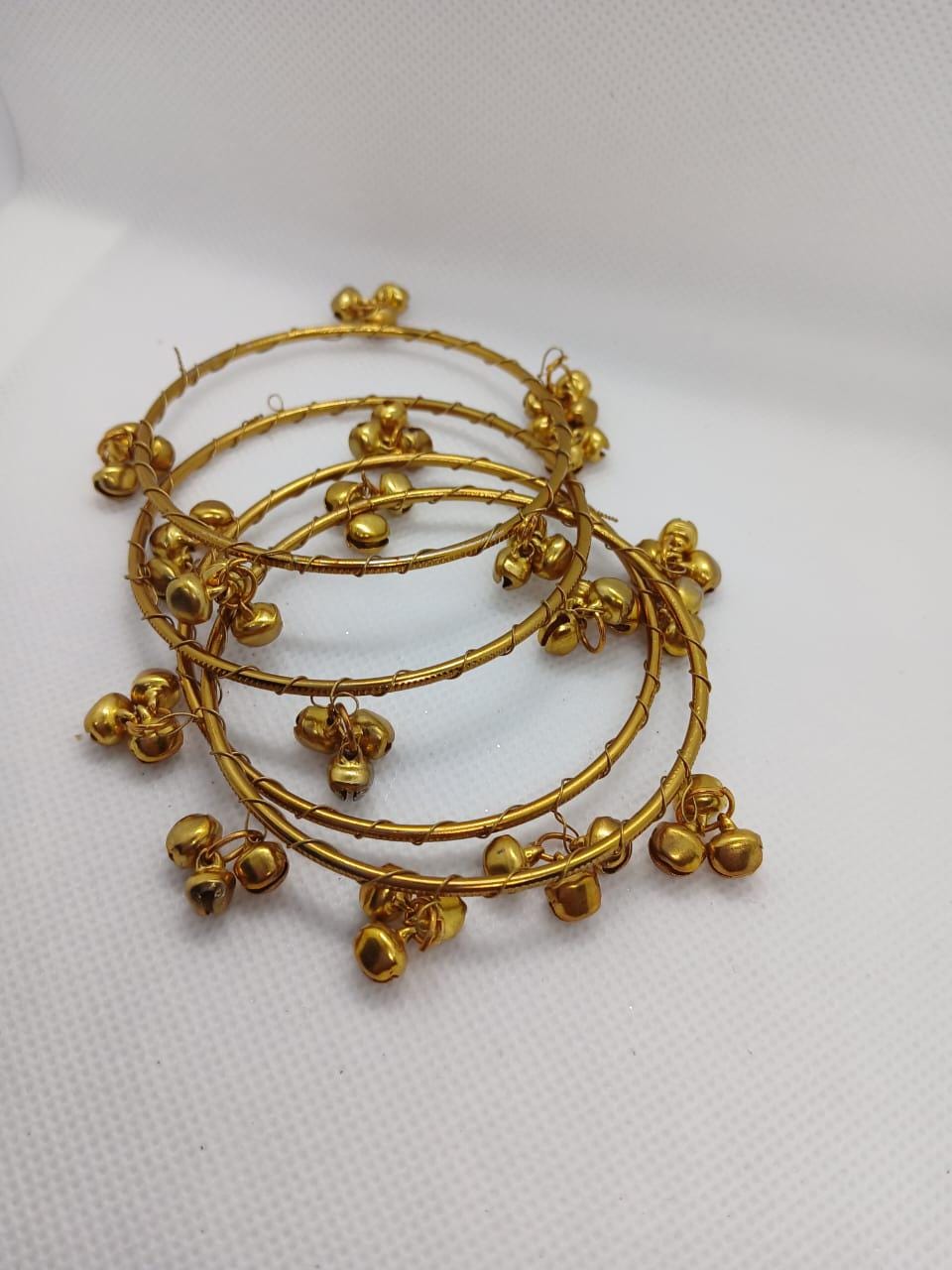 Kashmiri Ghungroo Bangles - Raindrop Glass Bridal Bangle Set - Trending Pakistani Churiya - Gold, Silver & Multi-Color Bridal Choorhiyan