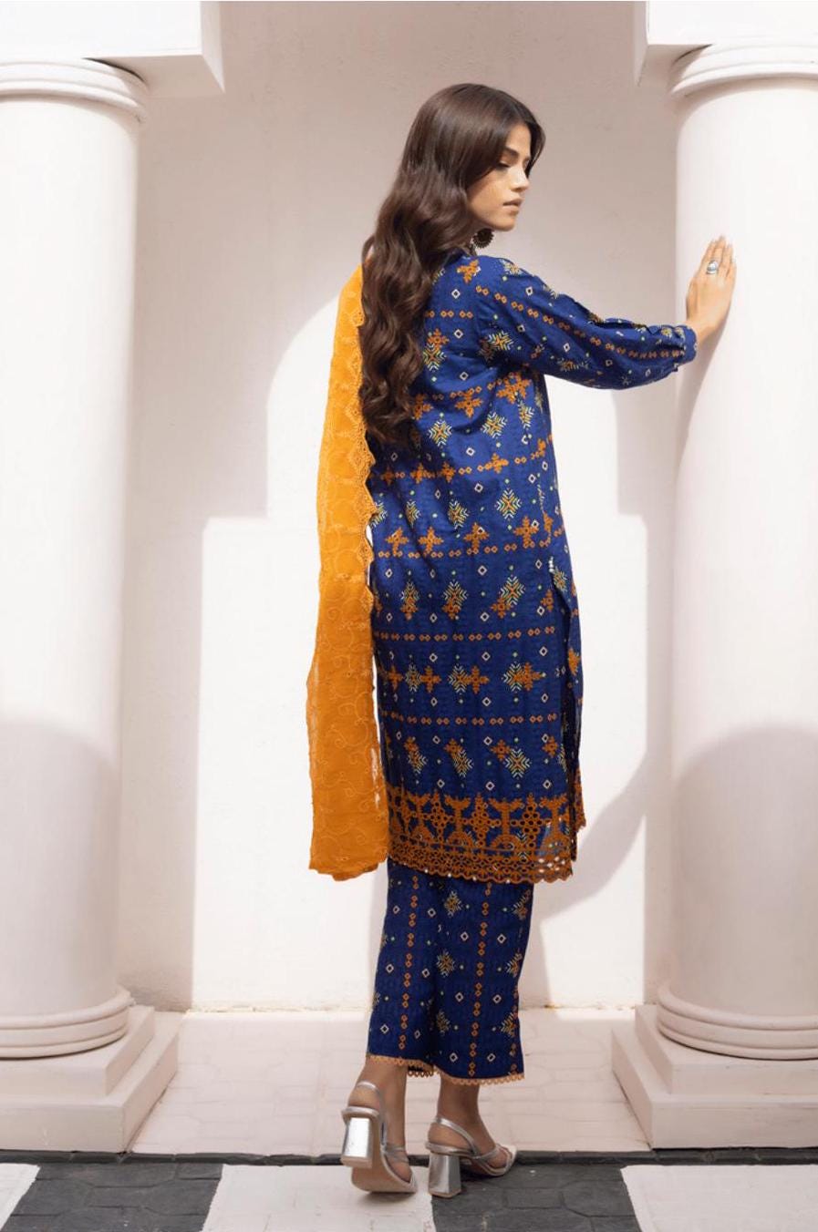 Eid Dress For Womens - Pakistani Embroidered Lawn Ramadan Partywear Festival Suits In Small Size