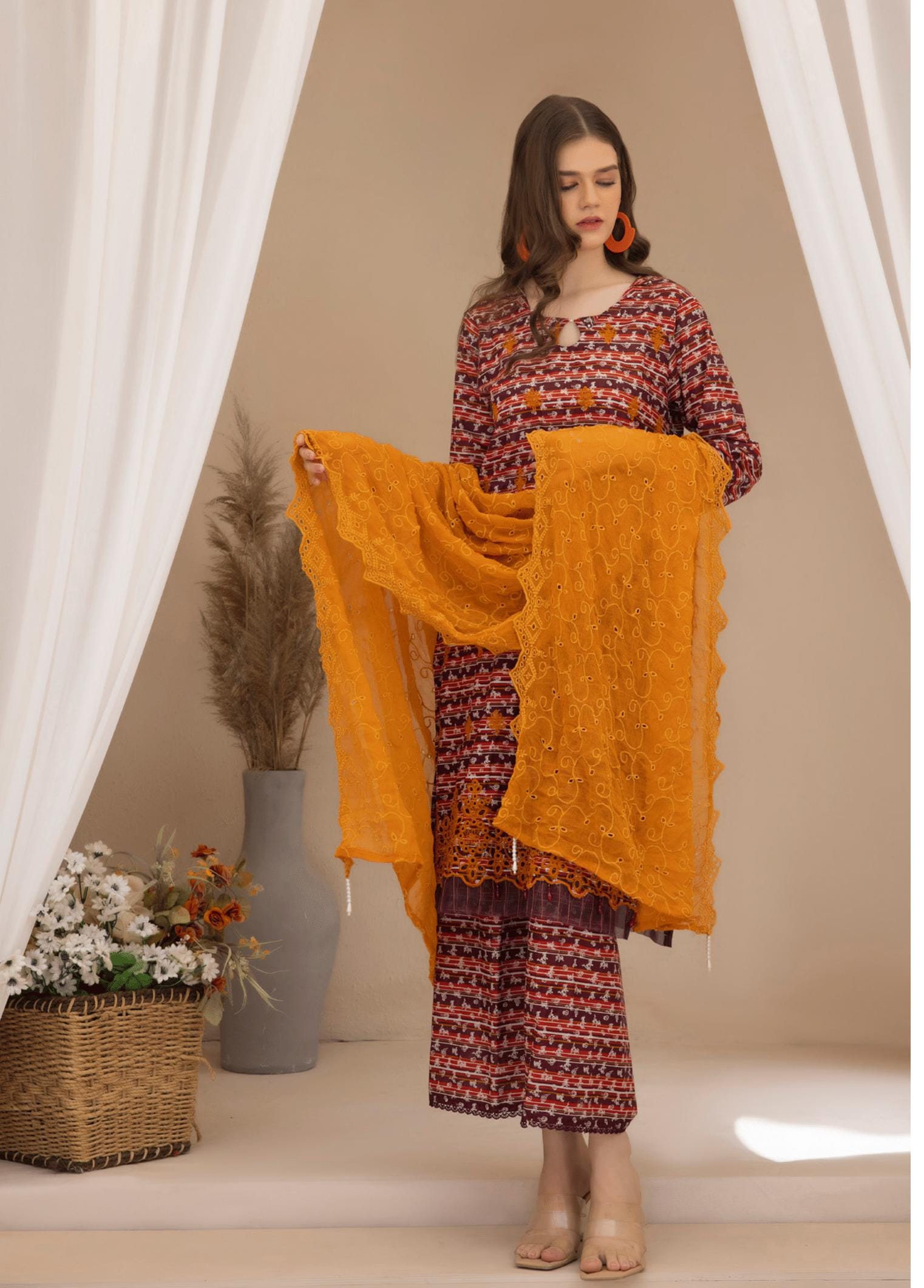Eid Dress For Womens - Pakistani Embroidered Lawn Ramadan Partywear Festival Suits In Small Size