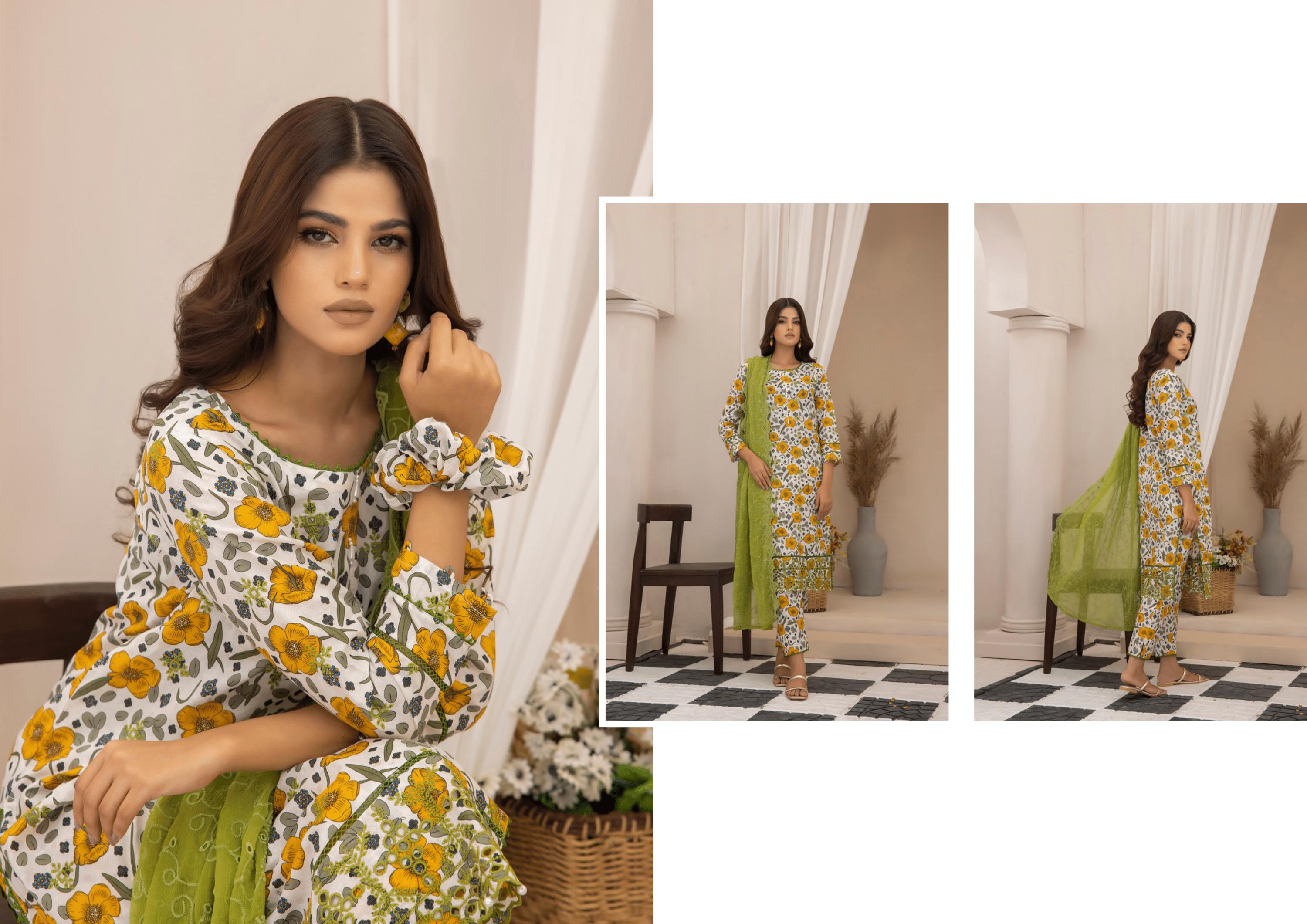 Eid Dress For Womens - Pakistani Embroidered Lawn Ramadan Partywear Festival Suits In Small Size