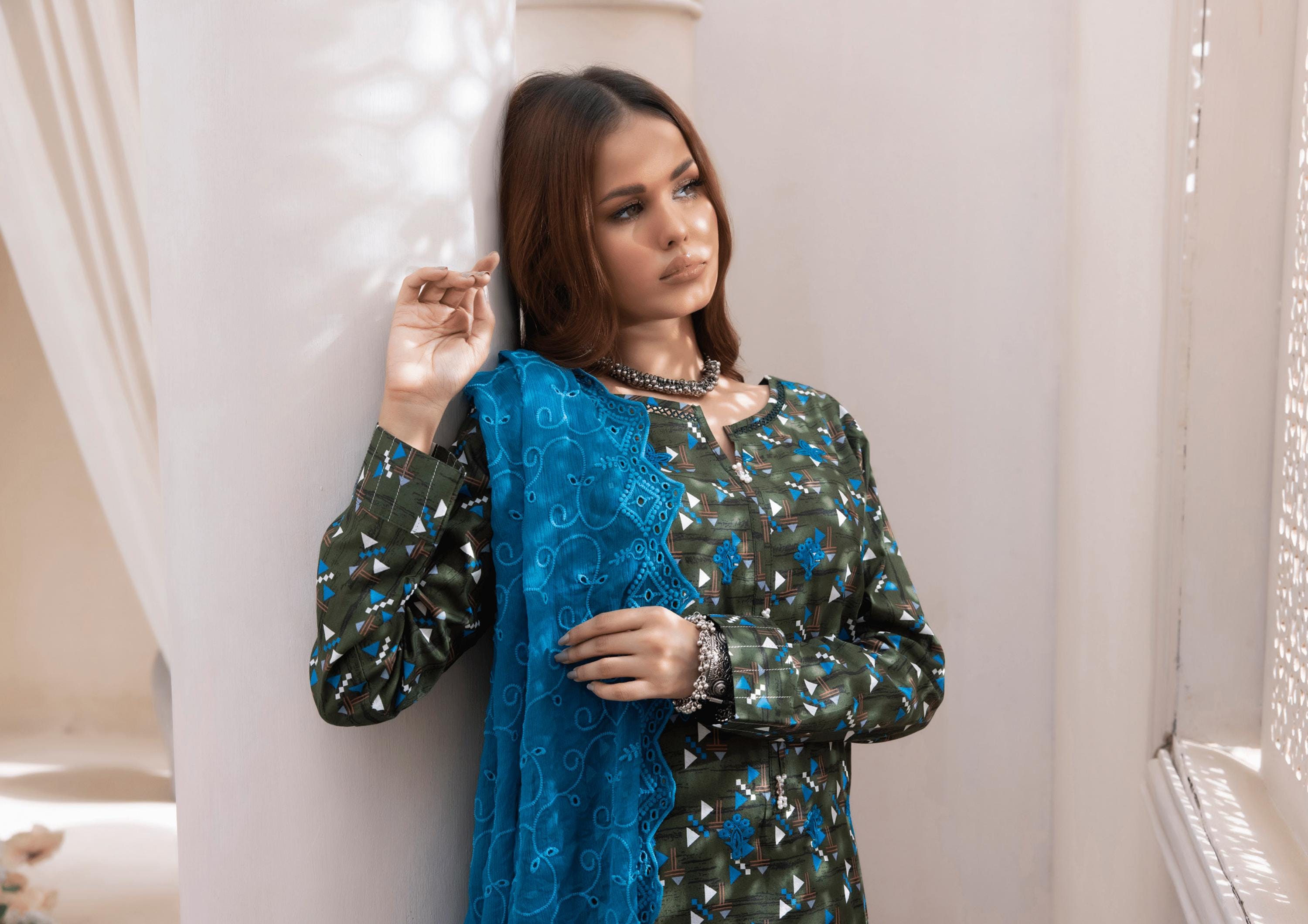 Eid Dress For Womens - Pakistani Embroidered Lawn Ramadan Partywear Festival Suits In Small Size