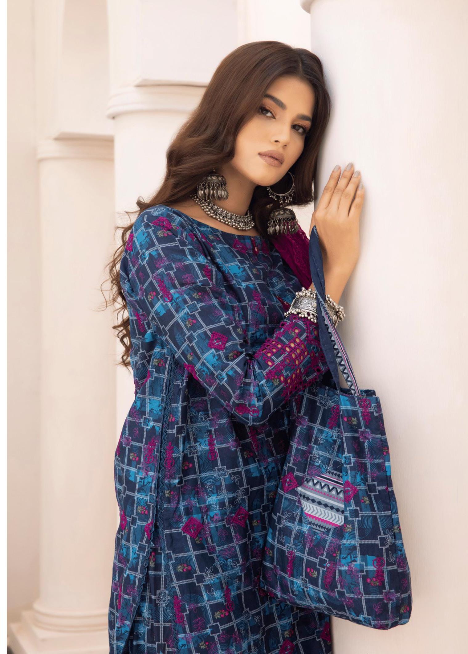 Eid Dress For Womens - Pakistani Embroidered Lawn Ramadan Partywear Festival Suits In Small Size