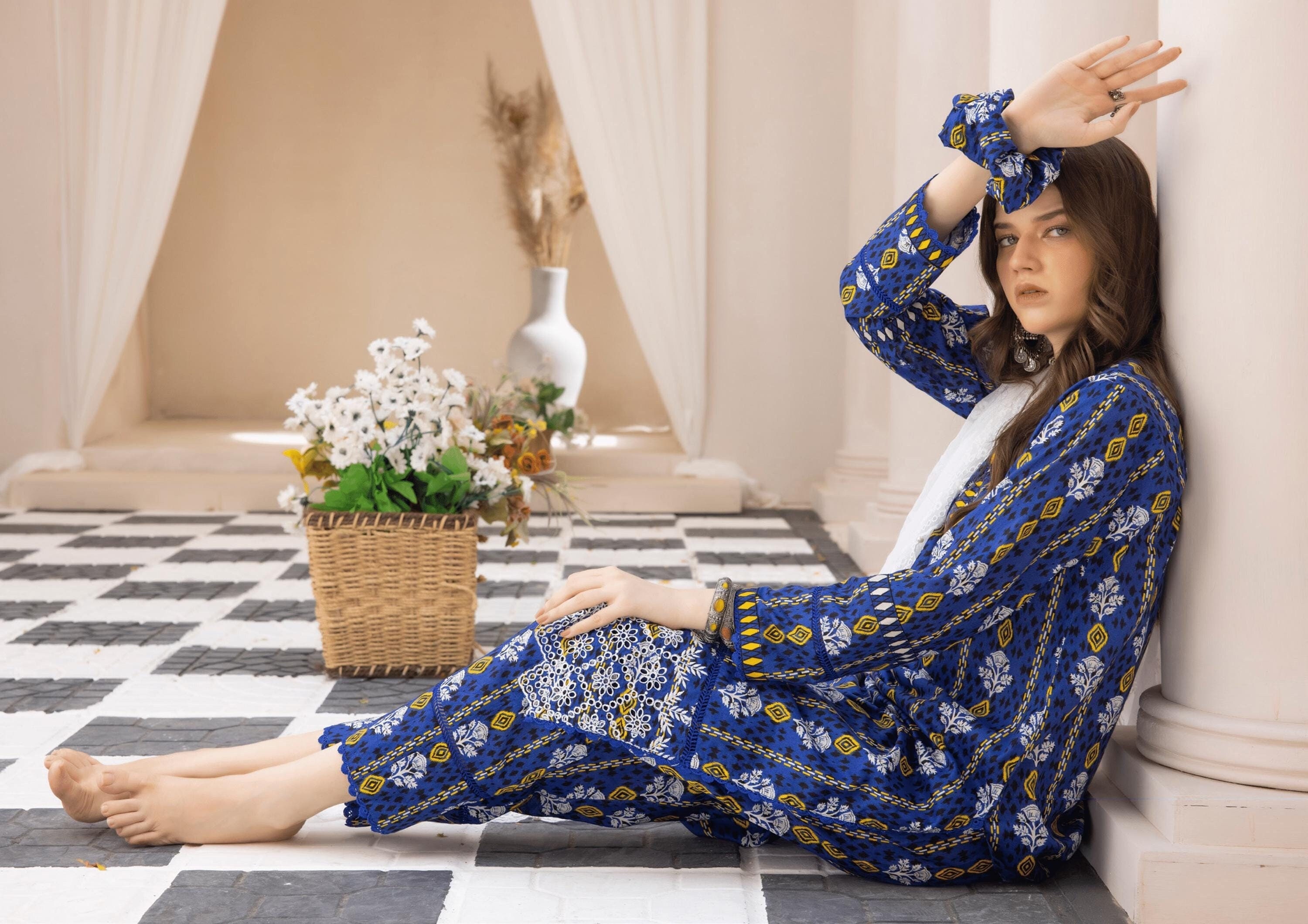 Eid Dress For Womens - Pakistani Embroidered Lawn Ramadan Partywear Festival Suits In Small Size