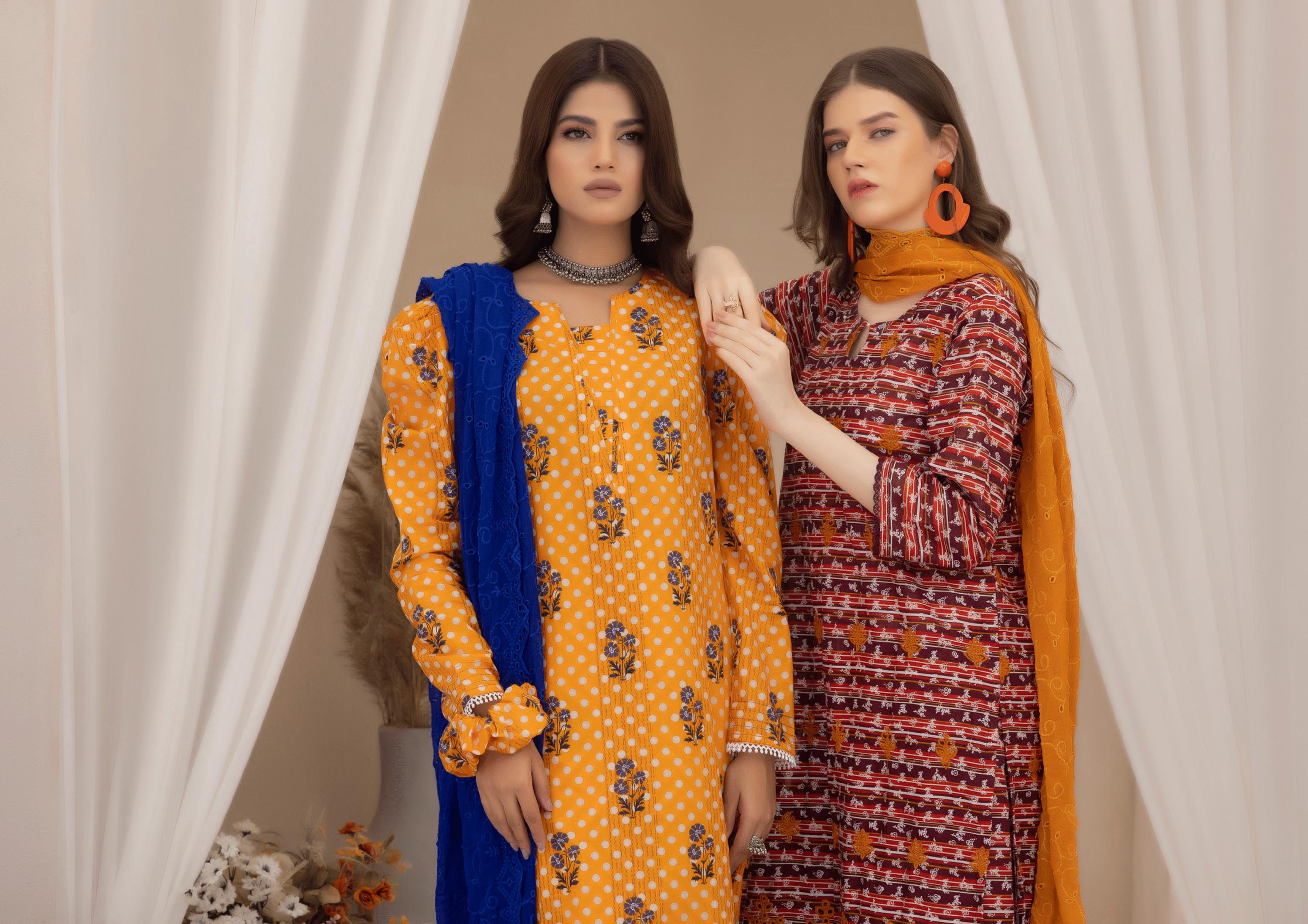 Eid Dress For Womens - Pakistani Embroidered Lawn Ramadan Partywear Festival Suits In Small Size