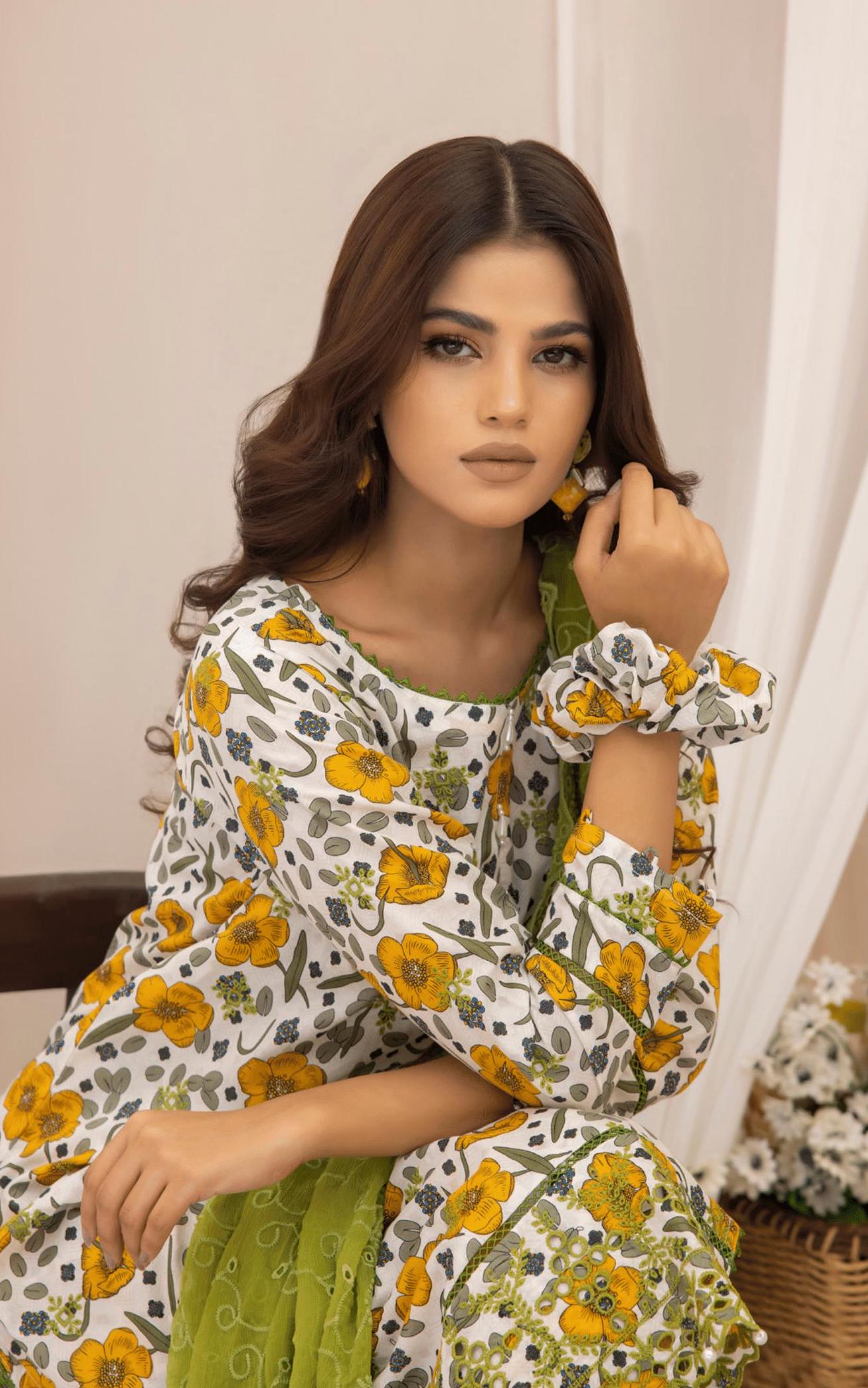 Eid Dress For Womens - Pakistani Embroidered Lawn Ramadan Partywear Festival Suits In Small Size