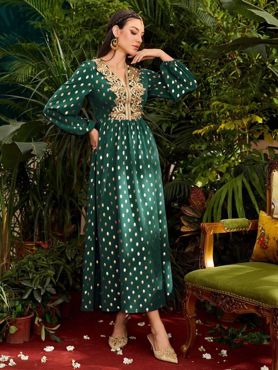 New Beautiful Model Heart Print Maxi Partywear Printed Maxi Designer Dress Floral Long Maxi Readymade Maxi for Girls
