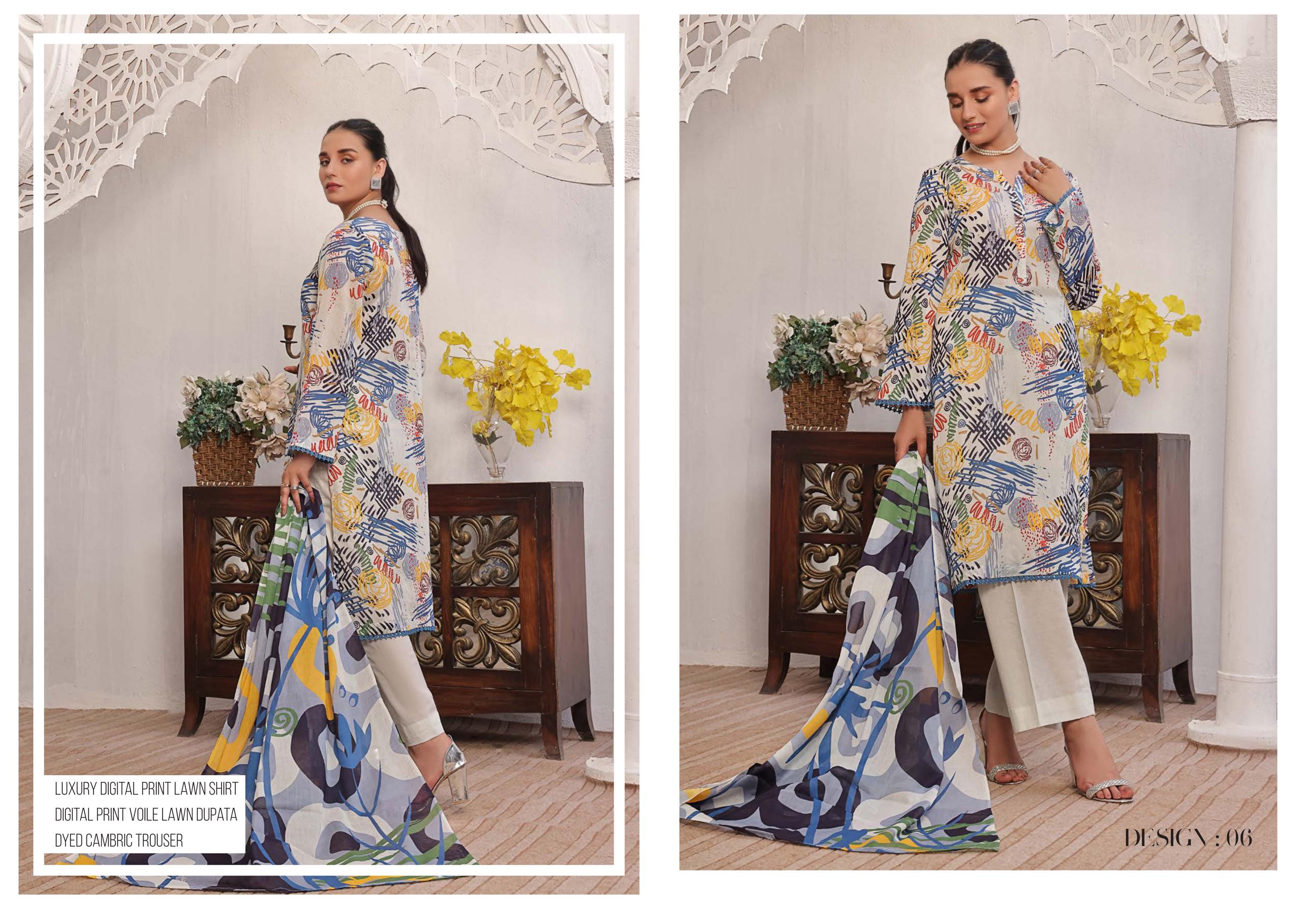 Eid Dress For Womens - Pakistani Embroidered Lawn Ramadan Partywear Festival Suits