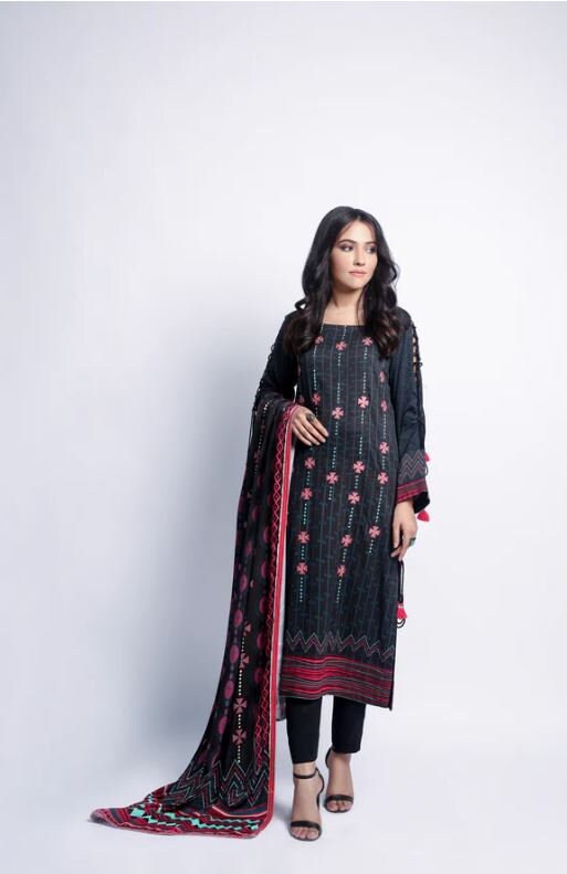 Eid Dress For Womens - Pakistani Embroidered Khaddar Ramadan Partywear Festival Suits Eid Salwar Kameez Suits in Small Size