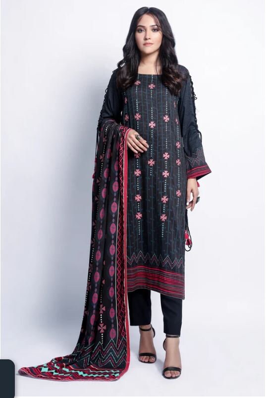 Eid Dress For Womens - Pakistani Embroidered Khaddar Ramadan Partywear Festival Suits Eid Salwar Kameez Suits in Small Size