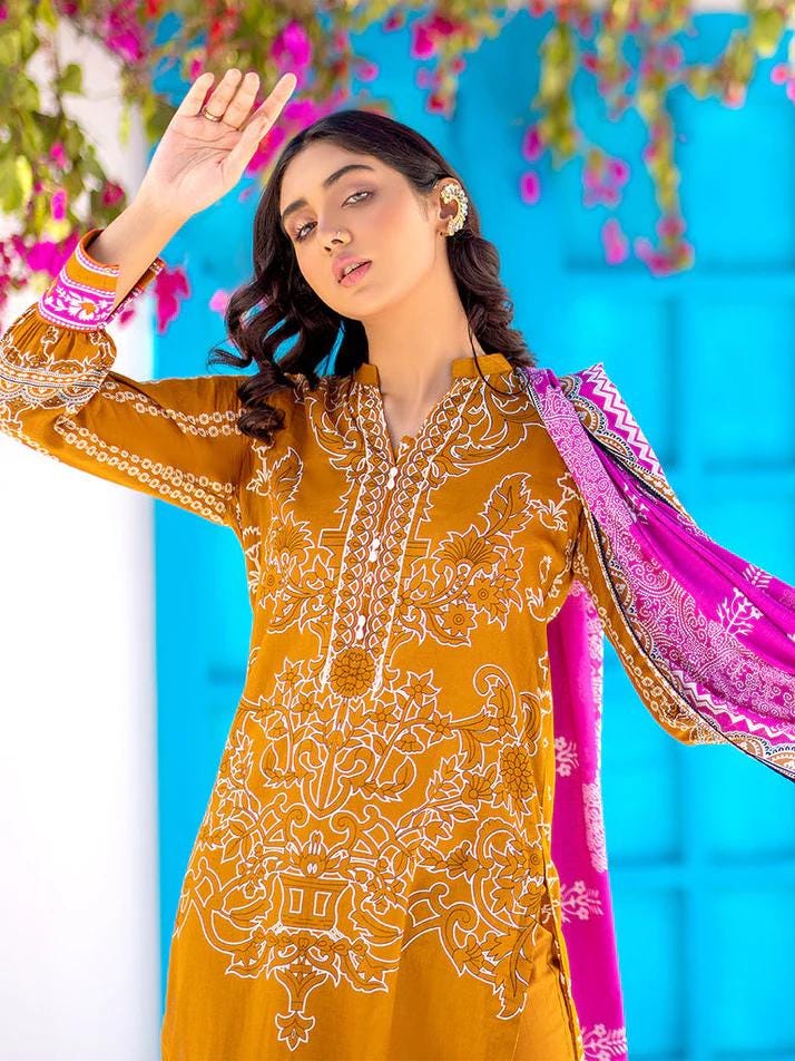 Eid Unstitched Clothes Pakistani Branded Salwar Kameez Suit Unstitched Eid Partywear Dress, Salwar Kamij Dress for Eid Ramadan Special Day
