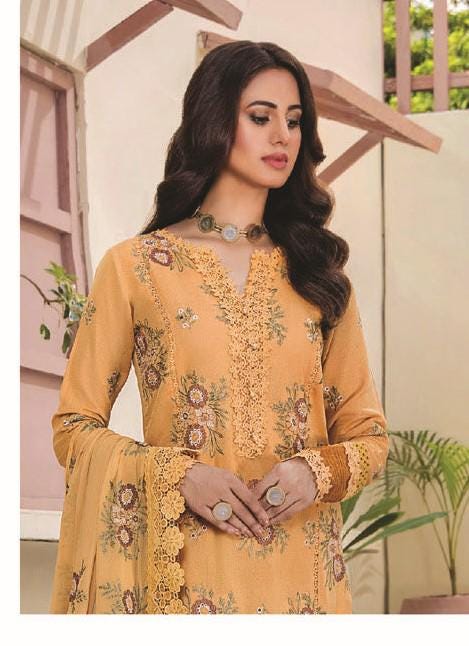 Eid Dress For Womens - Pakistani Embroidered Karandi Ramadan Partywear Festival Suits Salwar Kameez Suit In Medium Size By Rumli
