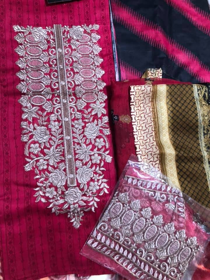 Eid Pakistani Branded, Unstitched Clothes, Embroidery Printed, Salwar Kamij Dress, for Eid Ramadan Special Day Eid Partywear Dress By Afreen