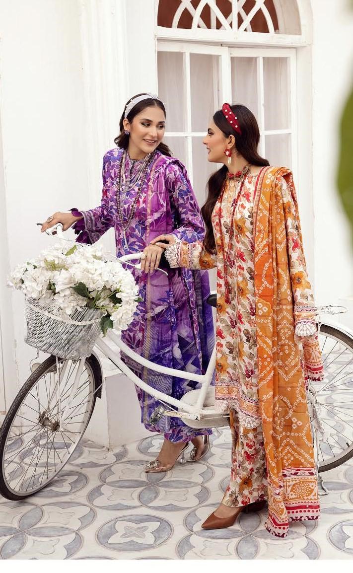 Eid Dress For Womens - Pakistani Embroidered Lawn Ramadan Partywear Festival Suits Winter Satin Clothes in Medium Size