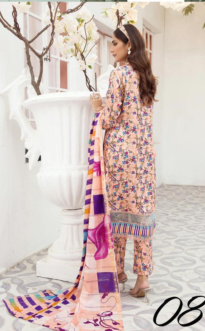 Eid Dress For Womens - Pakistani Embroidered Lawn Ramadan Partywear Festival Suits Winter Satin Clothes in Medium Size