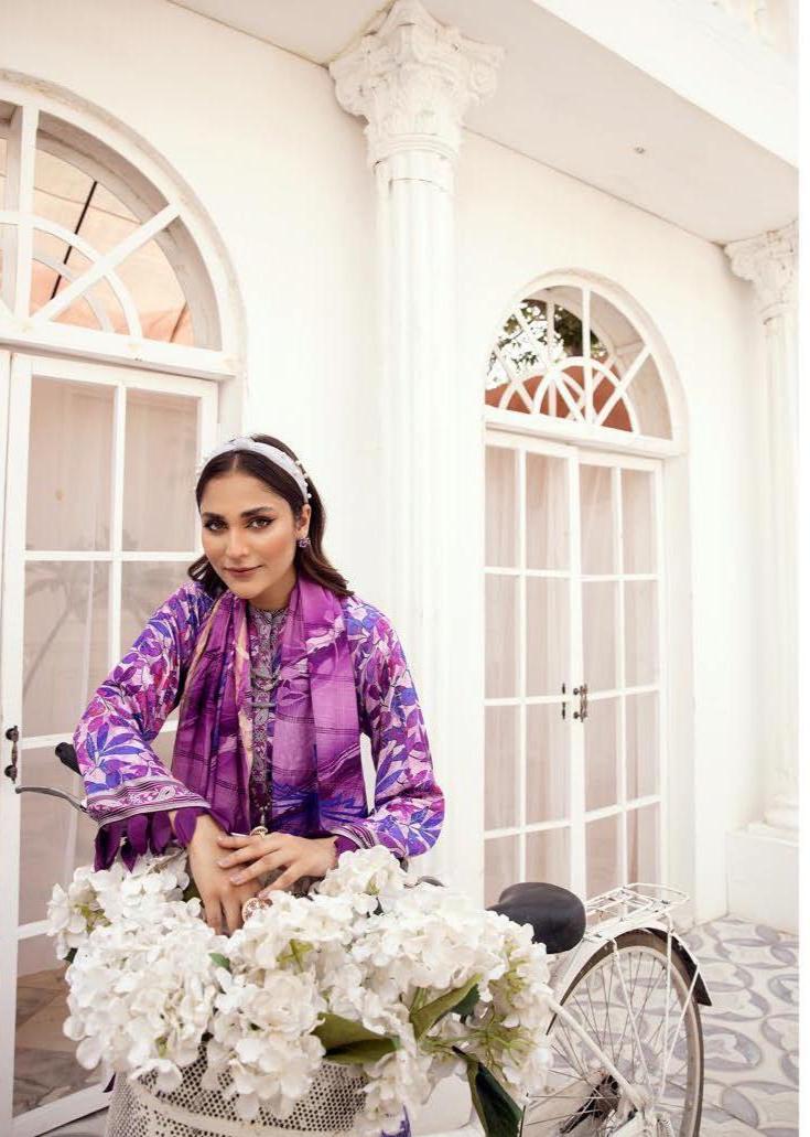 Eid Dress For Womens - Pakistani Embroidered Lawn Ramadan Partywear Festival Suits Winter Satin Clothes in Medium Size