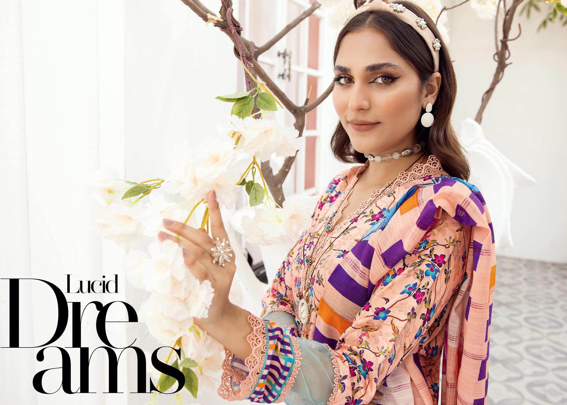 Eid Dress For Womens - Pakistani Embroidered Lawn Ramadan Partywear Festival Suits Winter Satin Clothes in Medium Size