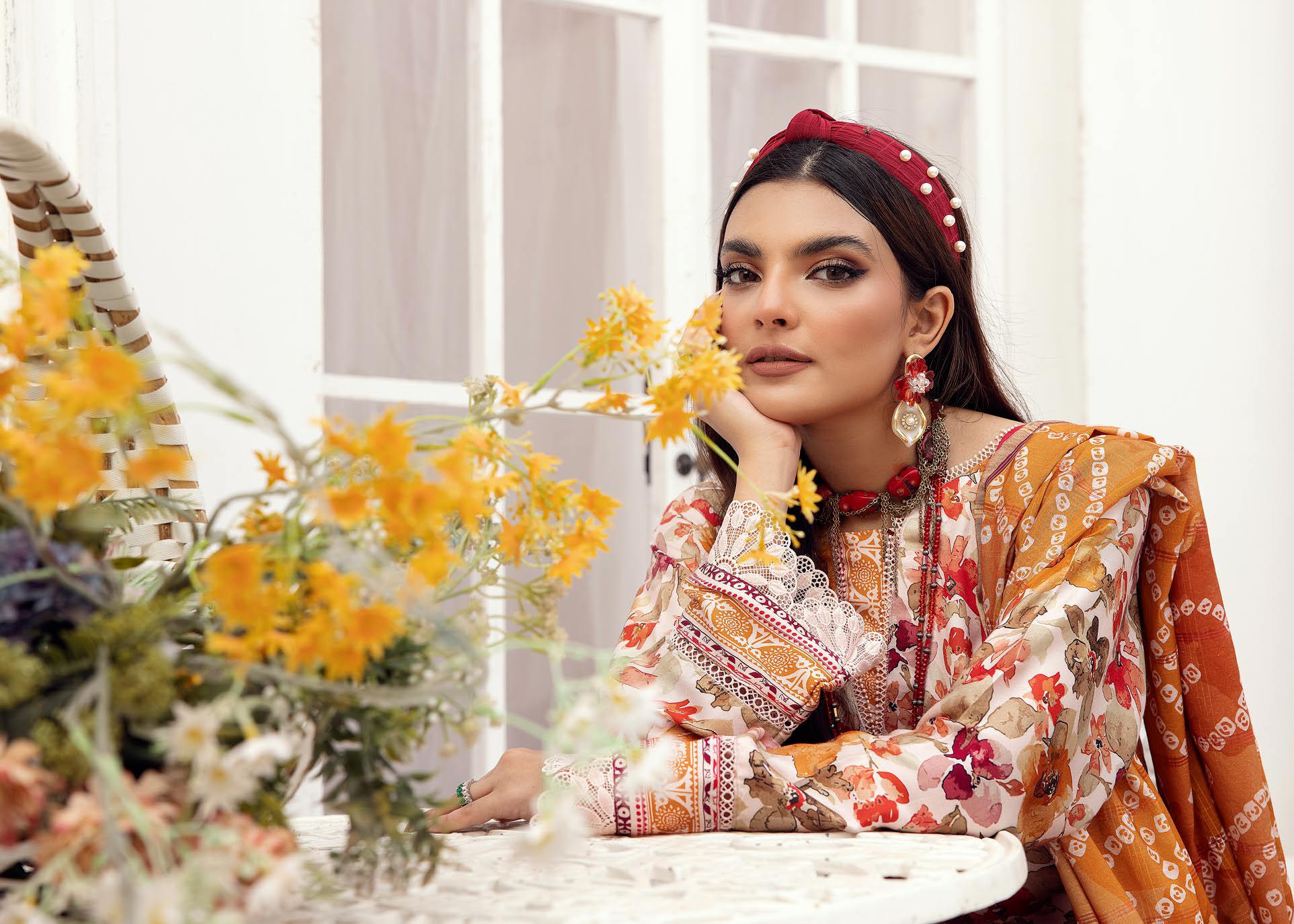 Eid Dress For Womens - Pakistani Embroidered Lawn Ramadan Partywear Festival Suits Winter Satin Clothes in Medium Size