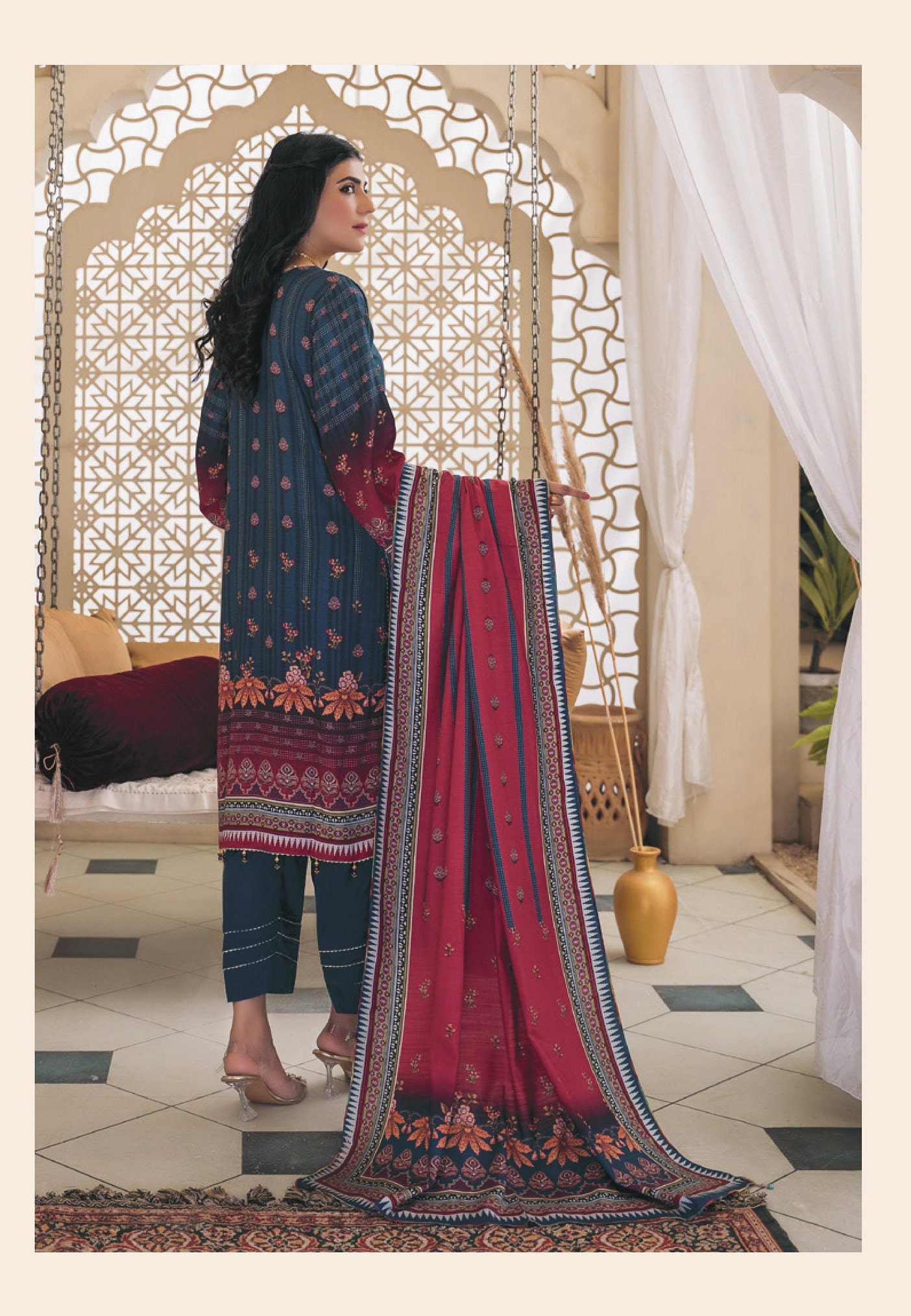 Eid Unstitched - Pakistani Branded - Salwar Kameez Suit - Clothes for Women - Eid Partywear Dress -Winterwear Linen Suit