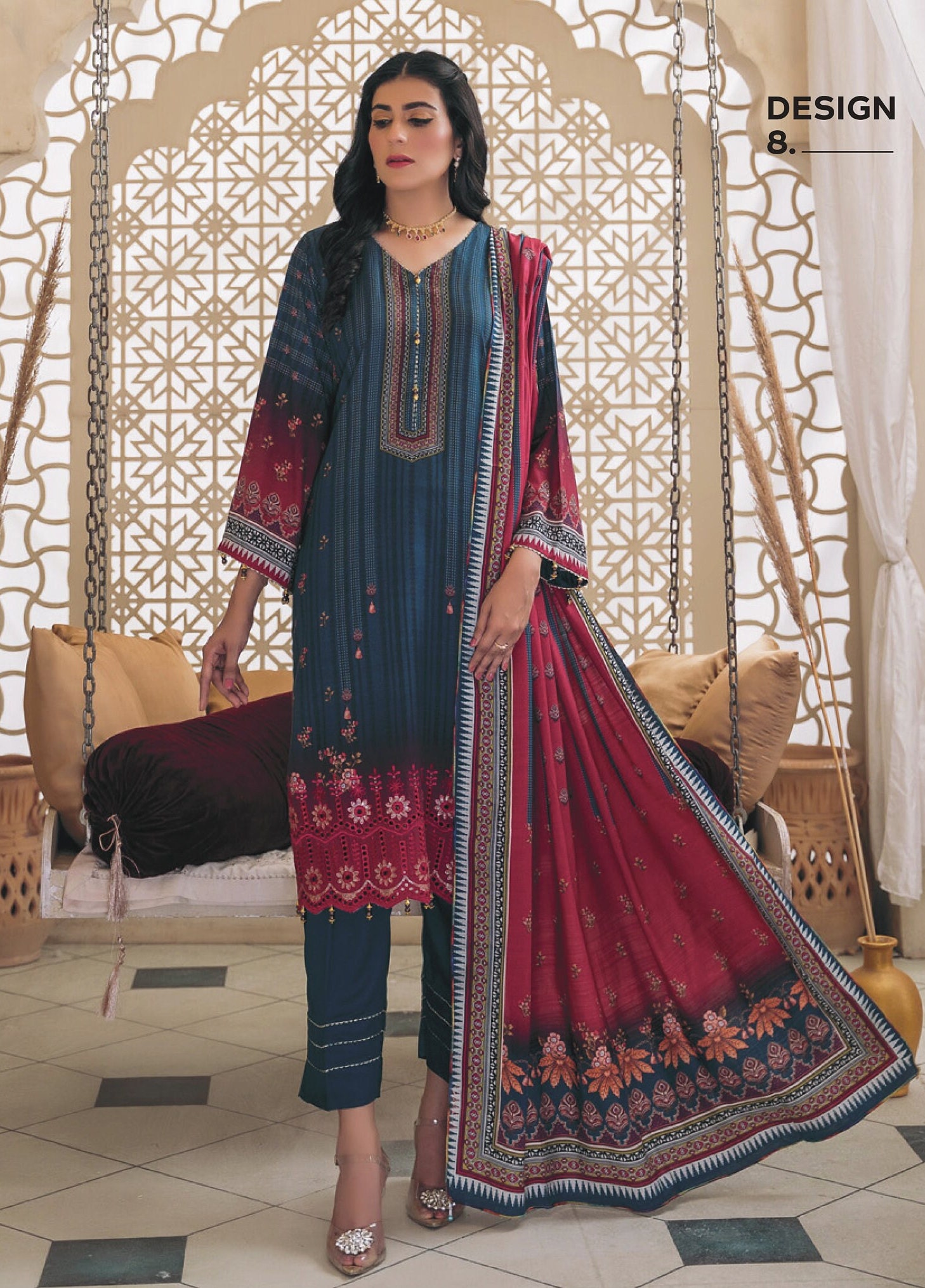 Eid Unstitched - Pakistani Branded - Salwar Kameez Suit - Clothes for Women - Eid Partywear Dress -Winterwear Linen Suit