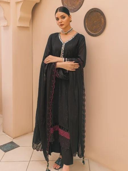 Eid Dress For Womens - Pakistani Embroidered Lawn Ramadan Partywear Festival Suits, Salwar Kameez Suit In Large Size
