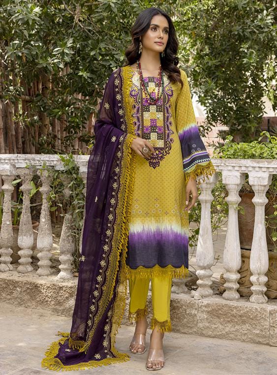 Eid Dress For Womens - Pakistani Embroidered Lawn Ramadan Partywear Festival Suits Readymade Partywear Eid Suit In Large Size